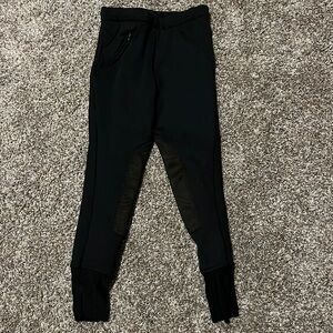 Girls black Tuff Rider fleece lined breeches